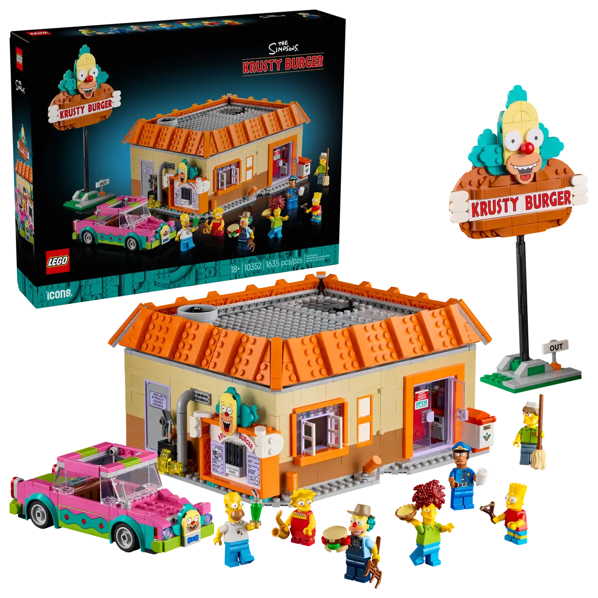 Конструктор Lego 10352 ICONS Симпсоны: Красти Бургер