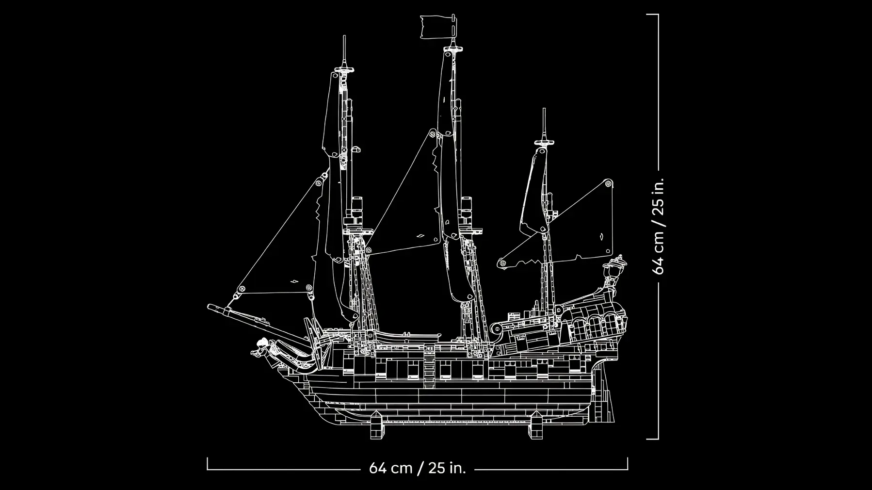 Конструктор Lego 10365 ICONS Пираты Карибского моря: Черная жемчужина