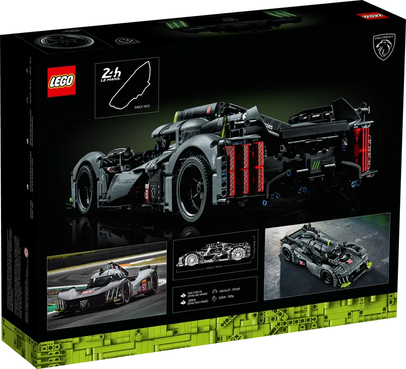 купить Лего Конструктор LEGO 42156 Technic Гибридный гиперкар PEUGEOT 9X8 24H Le Mans – luckybricks