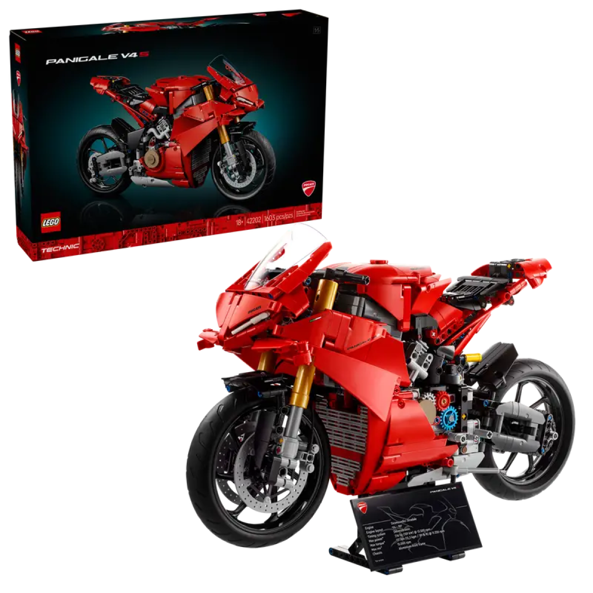 42202_boxprod_v39_en-gb Конструктор LEGO 42202 Technic Мотоцикл Ducati Panigale V4 S — изображение 1