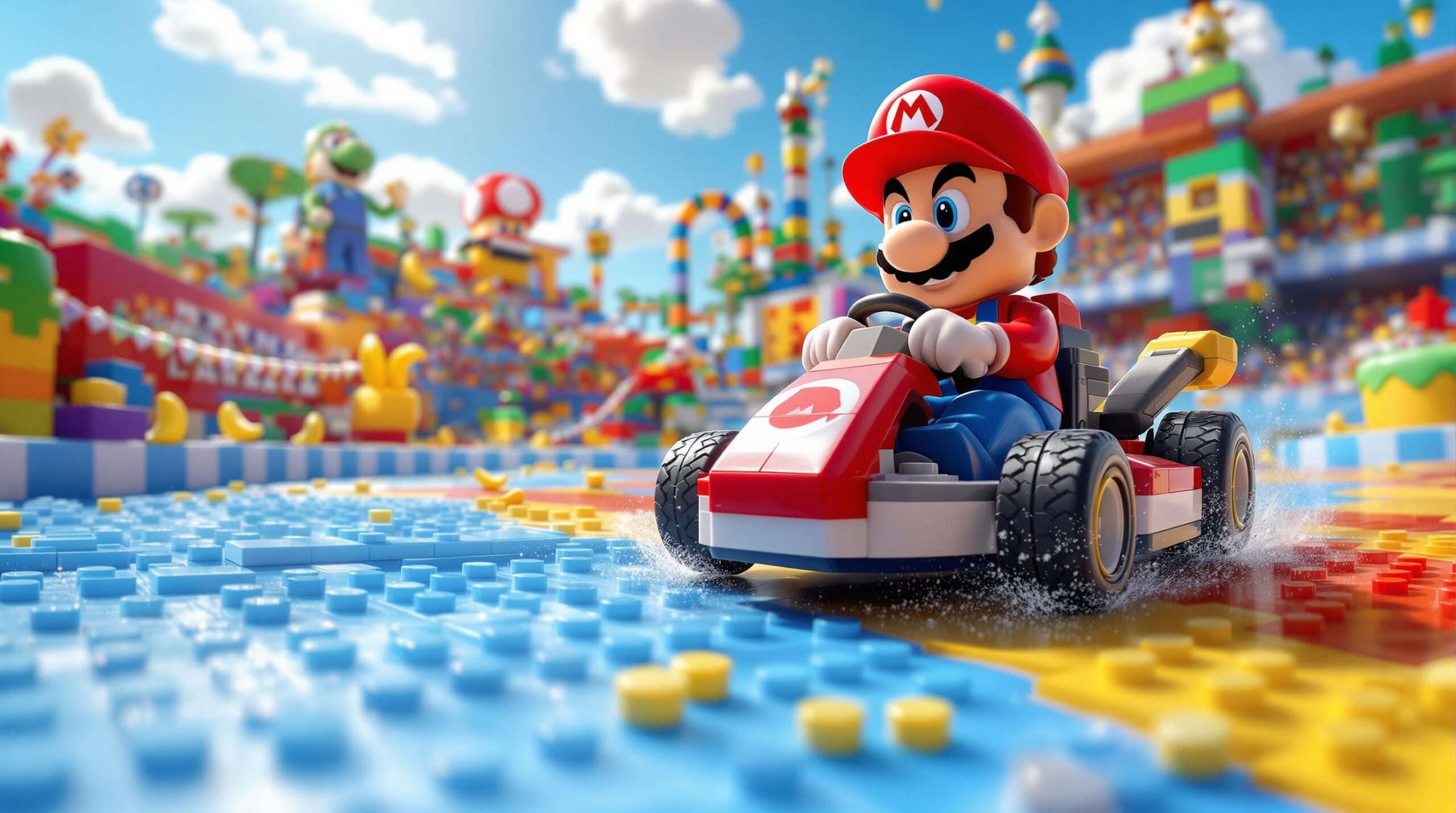 72037 LEGO Super Mario Kart Марио и стандартный карт: идеальный подарок для любителей 2 72037 LEGO Super Mario Kart Марио и стандартный карт