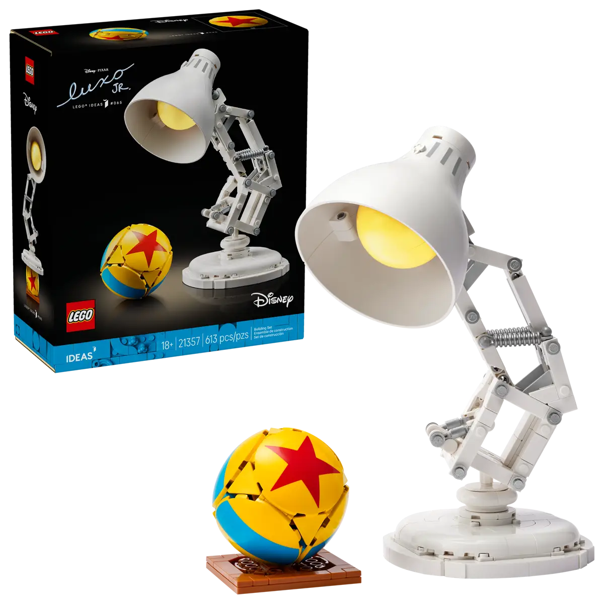 21357_boxprod_v39_en-gb Конструктор Lego 21357 Ideas Люксо-младший Disney Pixar