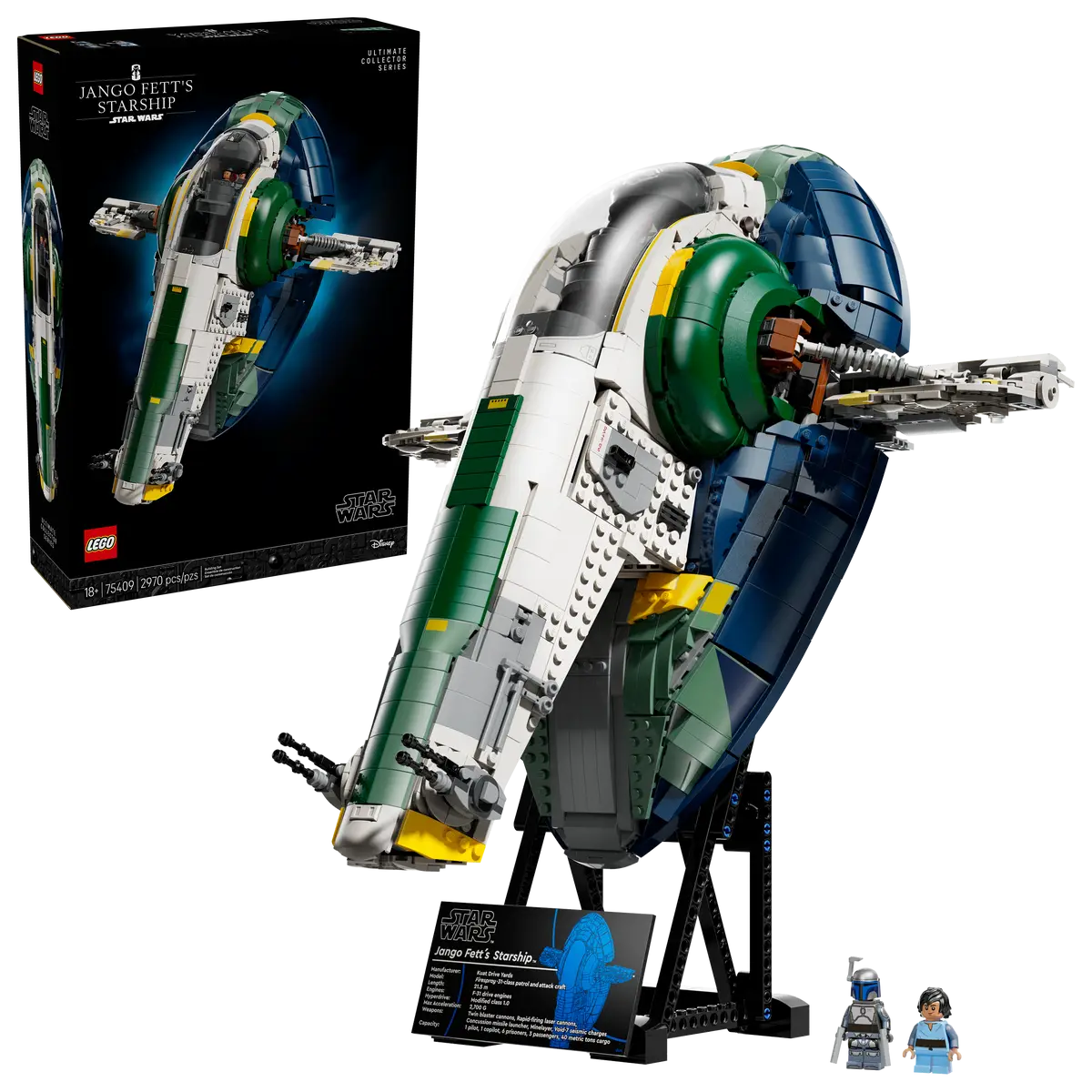 75409_boxprod_v39 Конструктор Lego 75409 Star Wars Звездолет Джанго Фетта класса Firespray